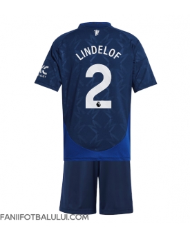 Manchester United Victor Lindelof #2 Echipament de Fotbal Replică 2024-25 Copii Deplasare (+ Șorturi)